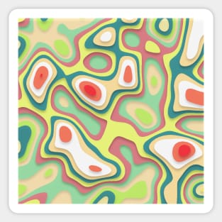 Liquid swirls in beautiful pastel colors Sticker